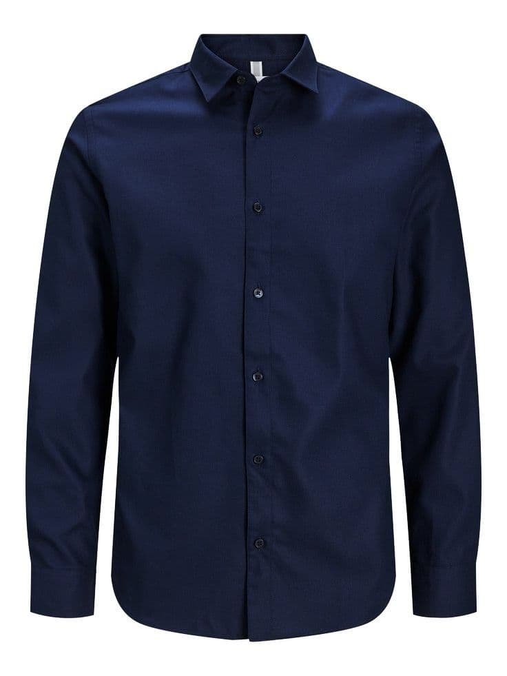 Navy Slim-Fit Dress Shirt