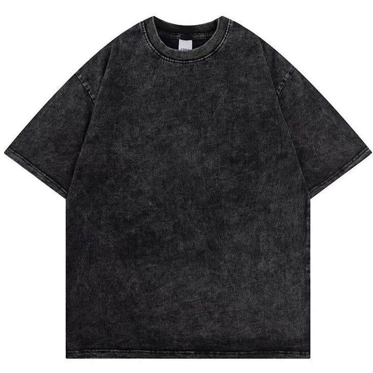 Charcoal Acid-Wash Oversized Tee