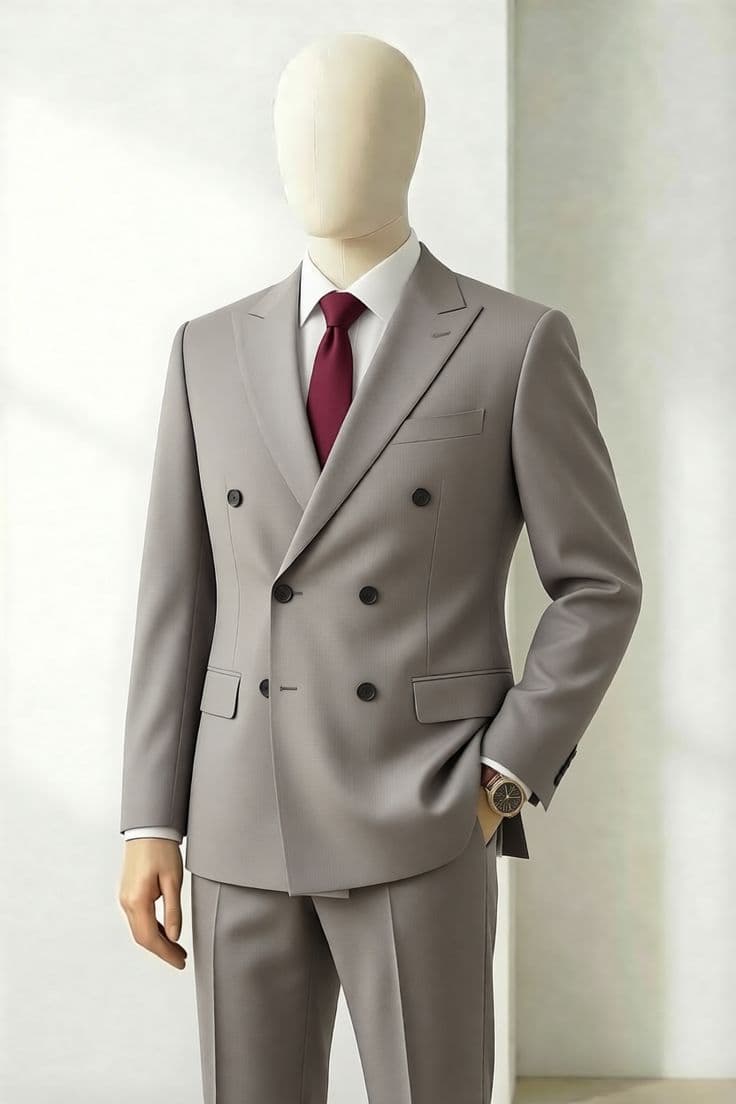 Monumental Grey Double-Breasted Suit
