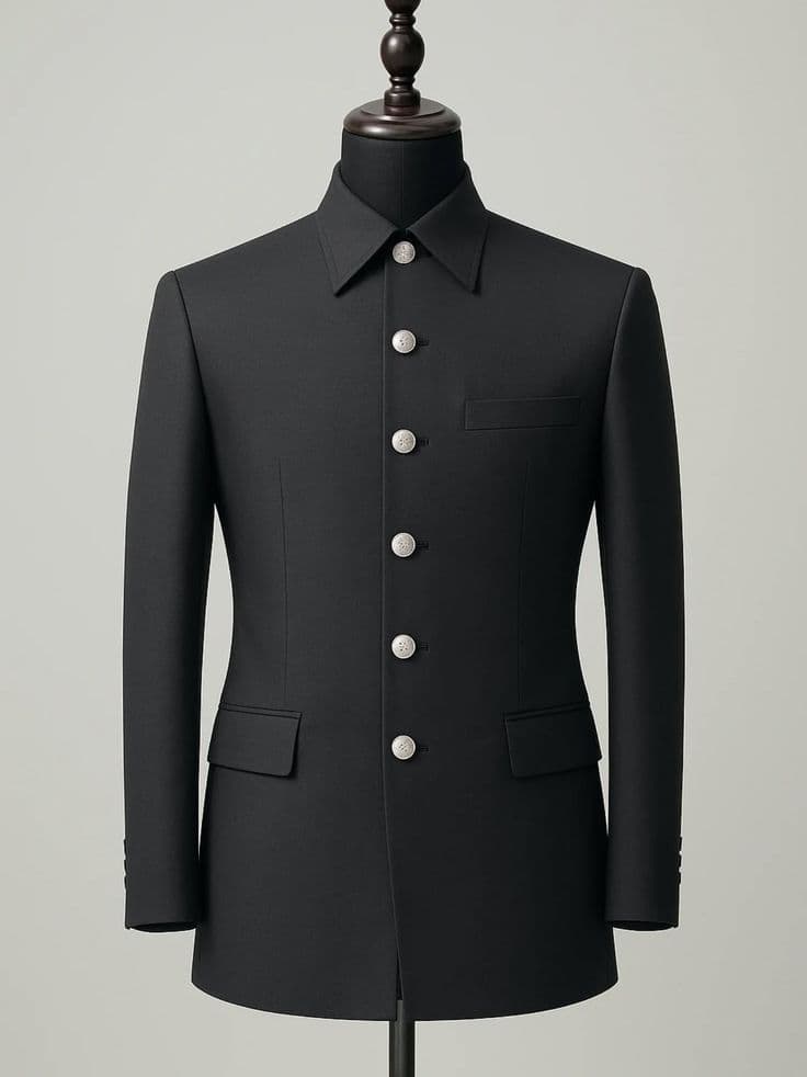 Onyx Architectural Mandarin Jacket